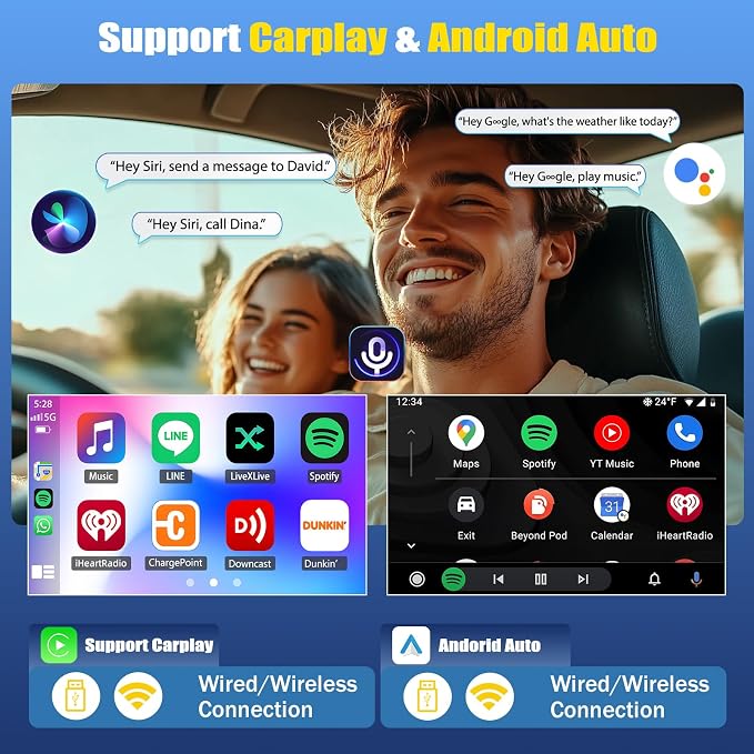 2+32G Car Stereo for Scion tC 2011-2016 with Wireless CarPlay Android Auto, 7 inch Android 13 Touchscreen Display Radio Player Audio Receiver Head Unit with GPS Navi FM Split Screen Bluetooth