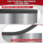 Rubber Edge Trim, 3/16" Self Adhesive Flexible U Channel Edge Protecter for Glass, Flexiglass and Plywood, Fit for 5/32"-7/32" Width Edge, Black Color, 20Ft, EPDM Material