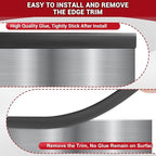 Rubber Edge Trim, 1/8"(3mm) Self Adhesive Flexible U Channel Edge Protecter for Sheet Metal, Glass, Flexiglass and Plywood, Fit for 7/64"-5/32" Width Edge, Black Color, 20Ft, EPDM Material