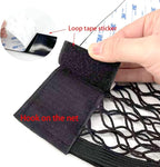 Universal Mesh Cargo Net Storage Net Wall Sticker Organizer Pouch Bag Storage Mesh Net for Car Trunk Storage Add On Organizers for Car Truck (15" x 9.5"(2 Packs, W/Loop))