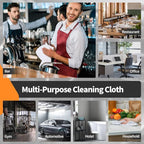 White Microfiber Cleaning Cloth -Pack of 12, Highly Absorbent Cleaning Rags, 16"X12" All Purpose Cleaning Towels for Housekeeping, Kitchen, Car, Lint Free and Reusable Microfiber Towels