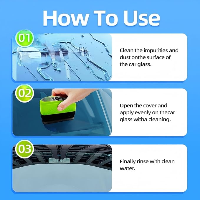 Automotive Glass Cleaning Brush with Refill, 2026 New Windshield & Window Care Tool, Anti-Fog Surface Cleaner Brush for Car Glass, Easy-Press Cleaning Board for Home and Vehicle Use (Green)