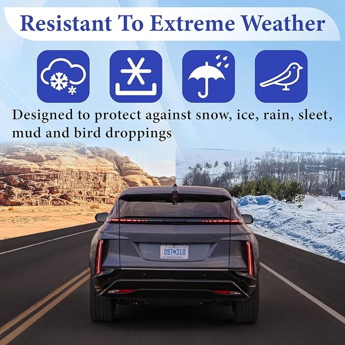 6Pcs Side Mirror Covers, Waterproof Car Side Mirror Protection for Snow, Ice, Bird Droppings - Universal Fit for Cars, SUVs, Winter Rearview Guard, Auto Exterior Accessories with Drawstrings