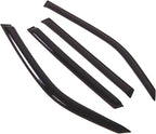 WD2-728 Dark Smoke 4 Pcs Set Window Visor (Outside Mount) Deflector Rain Guard Compatible with 2010-2016 Mercedes-Benz GLK300 GLK350