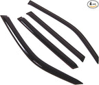 Outside Mount Window Vent Visors Rain Guards Compatible with Mercedes GLK300 GLK350 2010-2016 | Side Window Wind Deflectors Rain Shields | Smoke Tinted, 4 Pcs Set, DGWV-728