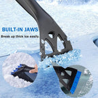 Extendable Snow Brush & Ice Scraper for Car Windshield – 25" to 31.5" Telescoping Handle, Scratch-Free Bristles, Foam Grip, for Cars, Trucks & SUVs (Blue)