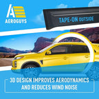 Extra Durable Window Deflectors Tape-On Window Visors Rain Guards Fit for Mitsubishi Outlander Sport 2011-2026, Sun Visors, Wind Vent for Shades, Exterior Car Accessories - 4pcs. AG0820