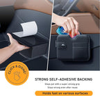 Foldable Car Storage Box with Glasses Clip,Multifunctional Seat Back Organizer,Trash Can, Auto Door Side Pocket,Storage Bag,Car Accessories Organizer Box