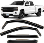 in-Channel Incredibly Durable Rain Guards for Chevrolet (Chevy) Silverado/GMC Sierra 2014-2018 Crew Cab, Truck Accessories, Vent Window Visors, Original Window Deflectors, 4pcs - 614224