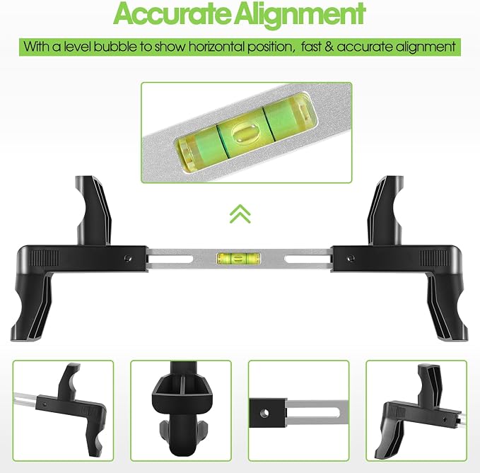 ATD-3100 Steering Wheel Level Alignment Tool - Steering Wheel Level Bar Tool - Universal Use for Passenger Cars, Vans & Trucks with Steering Wheel Internal Diameter 270mm-340mm, Spring-Loaded