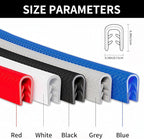 Car Door Edge Guards, 16Ft Rubber Seal Car Door Edge Trim, U Shape Door Edge Protector Guard, Aluminum Weather Proofing Automotive Door Edge Molding Protection for Most Car (Black, 16Ft)
