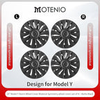 Wheel Cover for Tesla Model Y 4PCS Hubcaps for Tesla Wheel Cover Model Y(2020-2024) 19inch Storm Rim Full Cover Hubcaps Accessories (Storm Style, 19 inch)