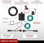 4 Pin Trailer Wiring Harness Kit 56120 Vehicle Connect Plug OEM Compatible Custom for 2011 2012 2013 2014 Ford Edge Limited SE SEL Sport Simple Fit Tow Hitch Accessories