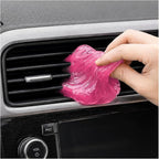 Car Cleaning Gels, Reusable Dashboard Dust Removal Slime Auto Detail Cleaner, Universal Cleaning Putty Air Vent Dusting Mud Fits for Vehicles Keyboards Laptops Keys (Pink)