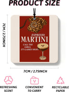 Funky Red Cheetah Orange Car Air Freshener 4 Pcs, Trendy Leopard Star Lucky 8 Ball Square Hanging Air Freshener for Closet Drawer Books, Girly Cheetah Car Accessories Mirror Decor for Women