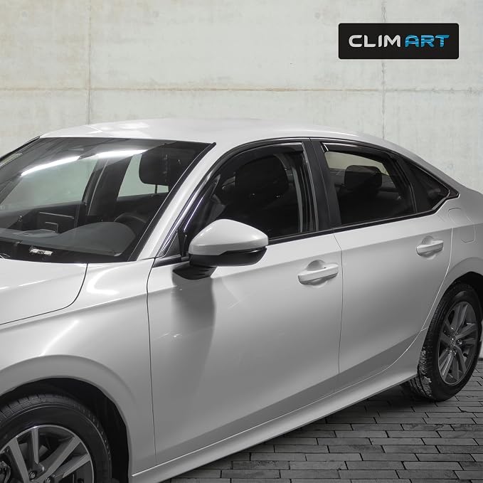 in-Channel Incredibly Durable Rain Guards for Honda Civic 2022-2026 Sedan, Original Window Deflectors, Vent Window Visors, Vent Deflector, 4 pcs. - 622445