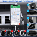 Upgraded-2nd Generation Universal Phone Holders for Your Car, Hands Free Air Vent Car Phone Holder Mount Compatible with iPhone 16/15/14/13/12/11 Series and All Phones