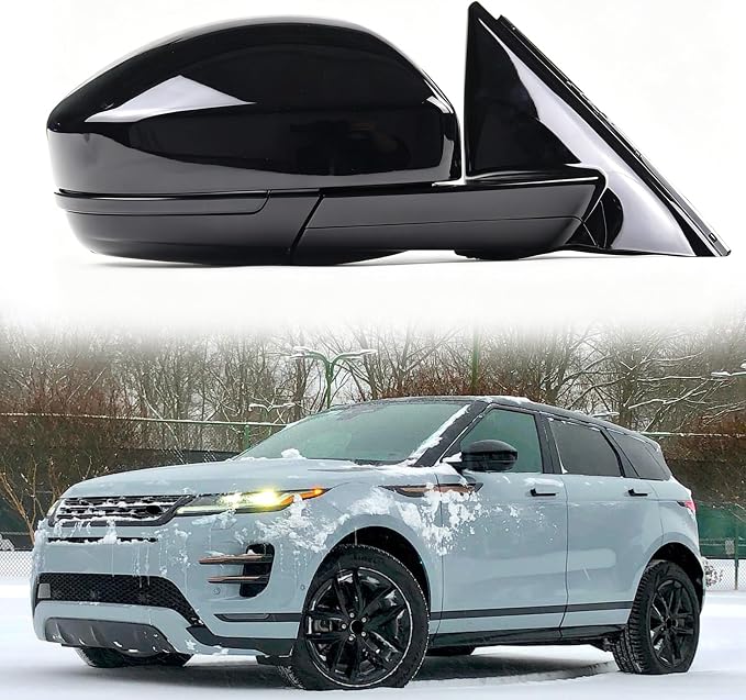 Passenger Side Mirror Replacement Compatible with 2019-2025 Land Rover Range Rover Evoque L551 Rear View Mirror Side Door Mirrors Rearview Mirrors Power Folding, Heated Glass, Turn Light, Puddle Light