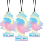 Car Air Freshener | Hanging Paper Tree for Home or Car | Cotton Candy | 3 Pack