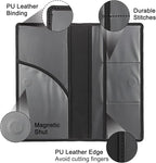Premium Car Registration & Insurance Card Holder with Magnetic Shut, Vehicle Glove Box Car Organizer - For Documents, Cards, License (Black)