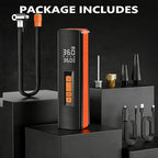 Tire Inflator Portable Air Compressor, 5X Faster 150 PSI Portable Tire Inflator for Car, Built-in Magnetic Storage, Auto Shut-Off Cordless Air Pump, LED Light for Cars, Motor, Bikes