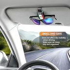 2 Pack Sunglasses Holder for Car, One-Handed-Operation Visor Sunglass Holder Clip, Easy Access Storage for Driving,Universal Fits (Black-Mexican Flag)