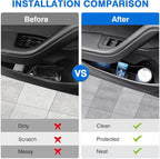 Door Side Storage Box and Trash Can for 2024 2025 2026 Refresh Tesla Model 3 Highland Accessories Front Rear Door Insert Slot Storage Tray Organizer Protector Garbage Bin with Trash Bags 6PCS