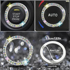 27 PCs Multicolor Bling Car Accessories Set for Women, Steering Wheel Covers Universal Fit 15 Inch, Bling License Plate Frame, Bling Phone Holder, Bling Car Coasters