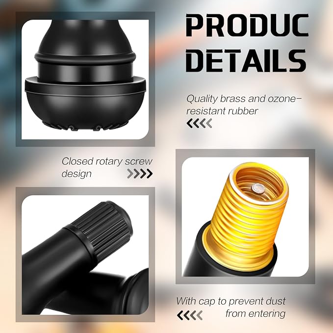20 Pieces TR413 Valve Stems Tubeless Bulk Rubber Snap-in Valve Stems for 0.453 Inch Rim Holes, Black Standard Length Replacement Tool for Car Tubeless Replacement