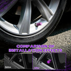 12PCS Tire Valve Stem Caps, Car Exterior Accessories, Aluminum Alloy Valve Cover Universal for Cars, Trucks, Motorcycles and Bicycles (Purple)
