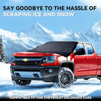Windshield Cover for Ice and Snow for Chevrolet Chevy Colorado 2023-2025 2026, Oxford Fabric Windshield Frost Cover for Trucks,for Chevy Colorado All Weather Front Window Heat Protector