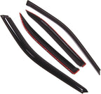 Outside Mount Window Vent Visors Rain Guards Compatible with Honda Civic Sedan 1996-2000 | Side Window Wind Deflectors Rain Shields | Black Tinted, 4 Pcs Set, BGWV-219