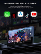 Magic AI Box Wireless CarPlay & Android Auto Adapter, Car Video Box for OEM Wired CP/AA, Dual WiFi & Bluetooth IoT Hub, Supports for Netflix/YouTube/TikTok/TF Card