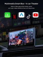 Magic CarPlay Box, Wireless CarPlay Adapter Supports for Netflix/YouTube/TF Card, AI Box Carplay, Plug & Play, Drivechat with AI Skills, Dual WiFi, Bluetooth, Fits for OEM Wired CarPlay Cars