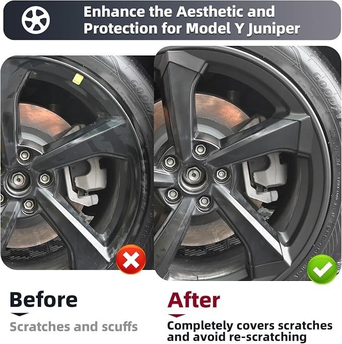 19 in Rim Protector for Model Y Juniper 19" Crossflow Wheel Cover All-in-one Car Tire Trim Ring Rim Case Hubcap for Tesla ModelY 2025 2026 Juniper Accessories
