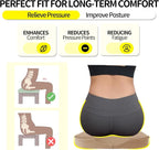 Comfort Memory Foam Seat Cushion for Car Seat Driver, Tailbone (Coccyx) Pain Relief Pad for Driving, Office Chair (Beige)