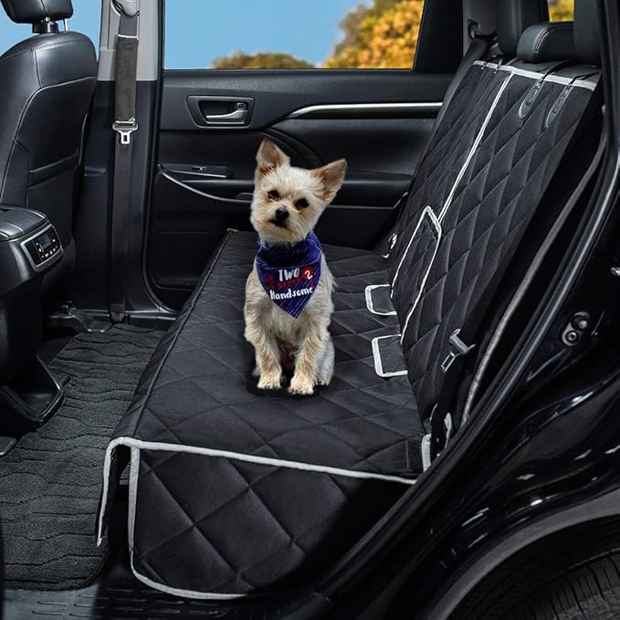 Dog Car Seat Cover Waterproof 56” x 50“ for for Trucks Cars & SUVs Back Seat Heavy-Duty Nonslip Pet Car Seat Cover Protector