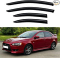 Window Visors Rain Guards for 2008-2017 Mitsubishi Lancer, Out-Channel Window Vent Wind Deflectors Visors Shades for 08-17 Mitsubishi Lancer
