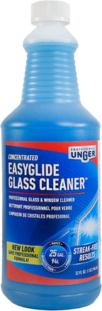 Professional Streak-Free EasyGlide Glass Cleaner Concentrate, 32 oz – Ammonia-Free, Makes 25 Gallons of Solution, Safe for Tinted Windows, LOW-E Glass, Windshields & Mirrors