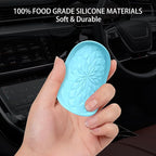 ME.FAN Car Coasters for Cup Holders [4 Pack] - 2.75In Silicone Auto Mug Mats - Universal Non-Slip Recessed Car Interior AccessoriesSky Blue