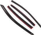 WD2-334 Dark Smoke 4 Pcs Set Window Visor (Outside Mount) Deflector Rain Guard Compatible with 2002-2006 Nissan Altima Sedan