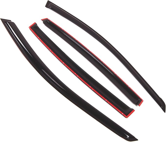 Outside Mount Window Vent Visors Rain Guards Compatible with Nissan Altima Sedan 2002-2006 | Side Window Wind Deflectors Rain Shields | Black Tinted, 4 Pcs Set, BGWV-334