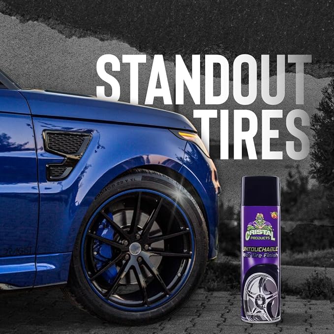 Untouchable TireShine Spray Spray 4PK – Long-Lasting Wet Tire Finish for Deep Gloss & Protection – Waterproof, No-Sling Formula, Easy Application Tire Shine & Cleaner (52 oz Total)