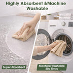 Microfiber Cleaning Cloth Roll - 100 Pack Tear Away Microfiber Paper Towels, Reusable, Washable, Scratch-Free, Kitchen Towels for Car, Home, Kitchen, Glass, Dishes (Wheat Beige)
