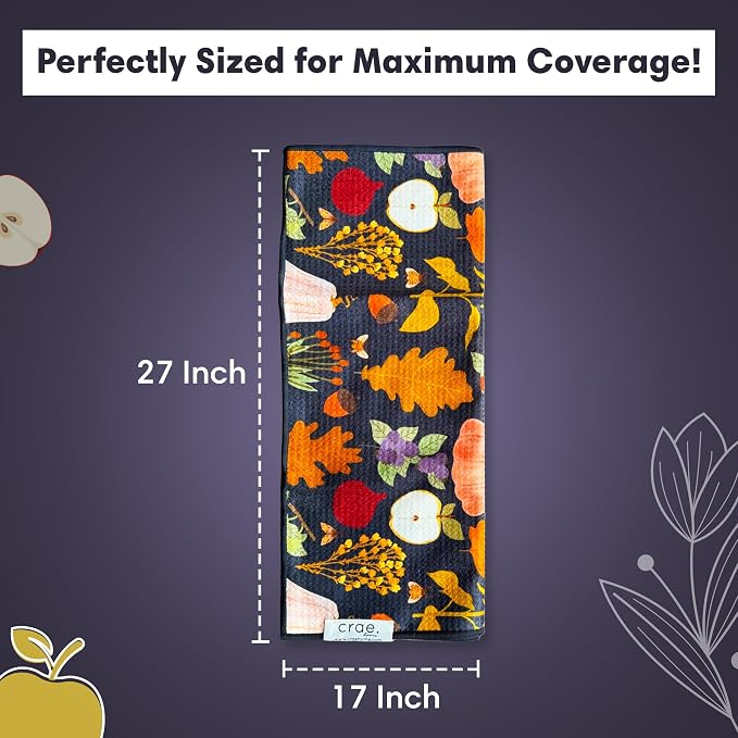 Double Sided Microfiber Hand Towels, 17x27 Inches Waffle Design Kitchen Towels Set, Durable & Soft Fast Drying Hand Wash Cloth and Dishcloth for Everyday Use at Home (Jonny & Gather- Blue/Multi)