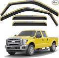 in-Channel Window Rain Guards Fit for Ford F250-F550 Super Duty SuperCrew 1999-2016 Rain Guards Extra Durable F350 Window Deflectors Visors Vent Visors Vent Shades Car Accessories -4 pcs