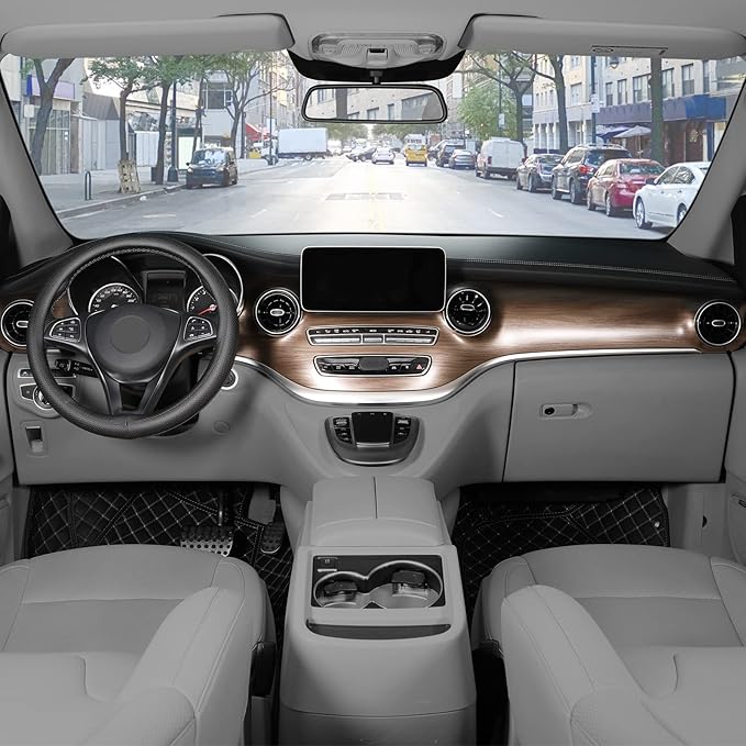 Black Car Steering Wheel Cover Medium Size 14.5-15 inch (37-39 cm), Breathable Microfiber Leather