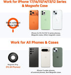 for MagSafe Car Mount【Windshield+Vent+Dash】Magnetic Phone Holder for Car Phone Holder Mount Cell Phone Holders for Your Car Accessories Suction Phone Mount for Car Truck Stand for iPhone 17 16