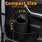 Leakproof Car Trash Can,Mini Car Trash Bin for SUV and Truck,Small Cars Garbage Can,Waterproof Automotive TrashCan for Vehicle,Home,Office,Multipurpose,Easy to Clean (Black Silicone)