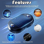 4pcs Solar Anti-Freeze Electromagnetic Car Snow Removal Device, Ca r Interference Antifreeze Instrument, Portable Car Defroster, Fast and Efficient Magical Ice Scrapers for C ar Windshield